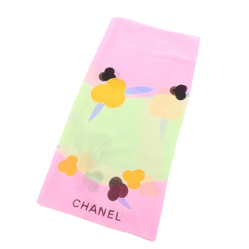 CHANEL Cotton 100% Paleo Scarf Multi Color