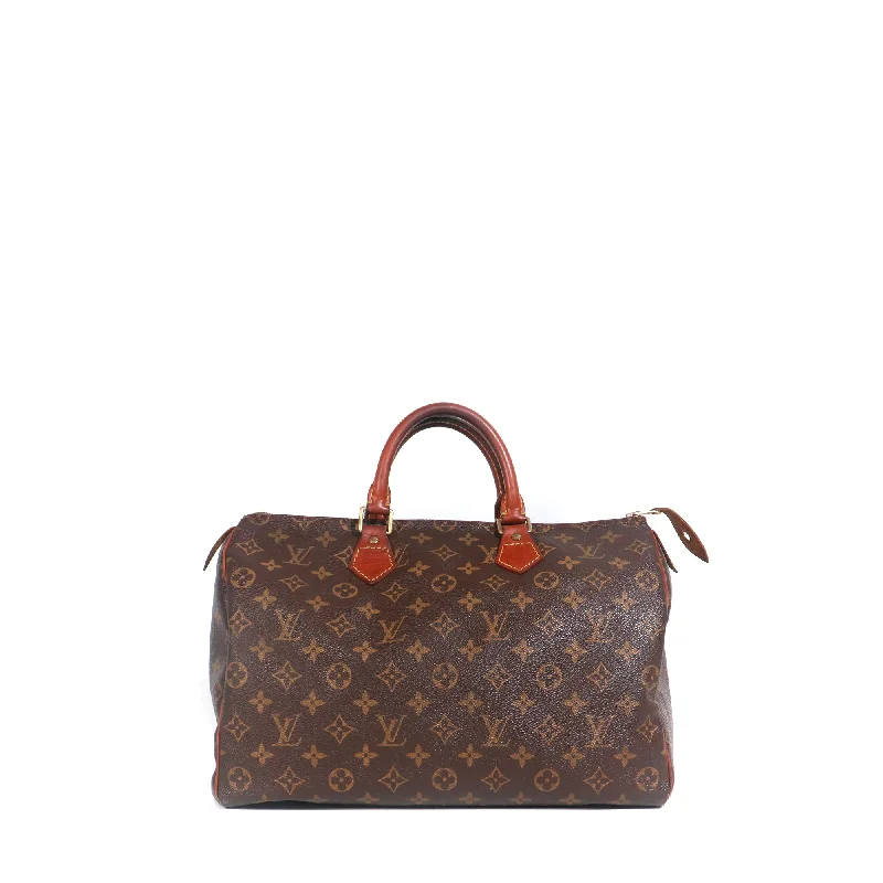 LOUIS VUITTON - Sac à main Speedy 35 en toile monogramme vintage