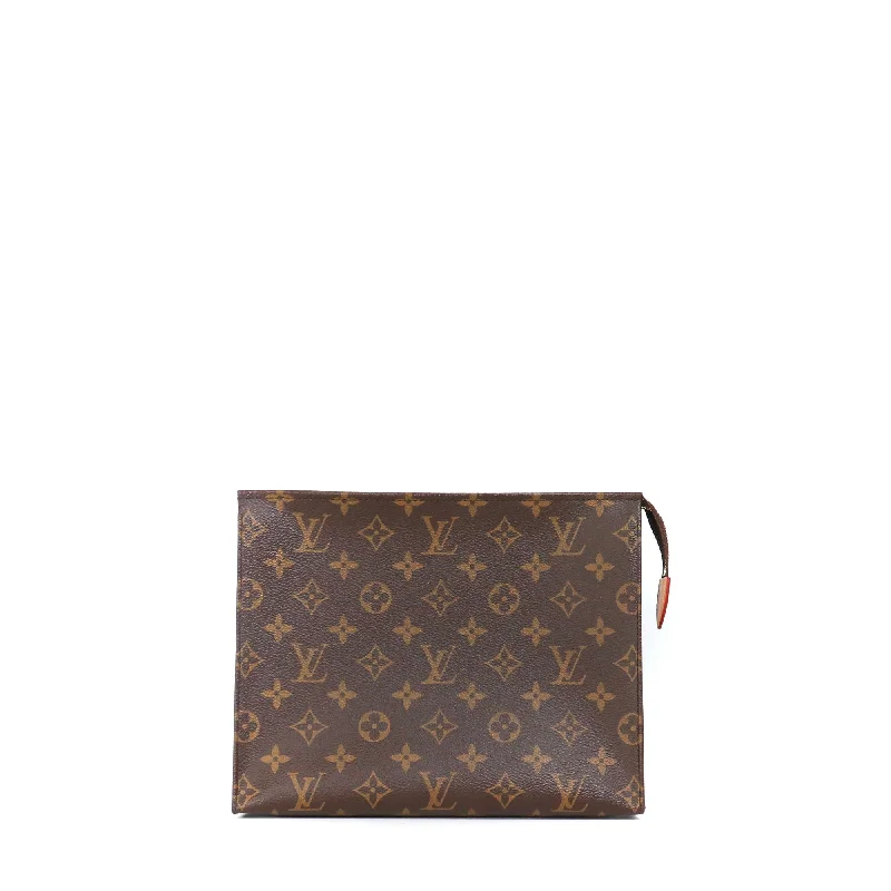 LOUIS VUITTON - Pochette 26 Louis Vuitton en toile enduite monogrammée