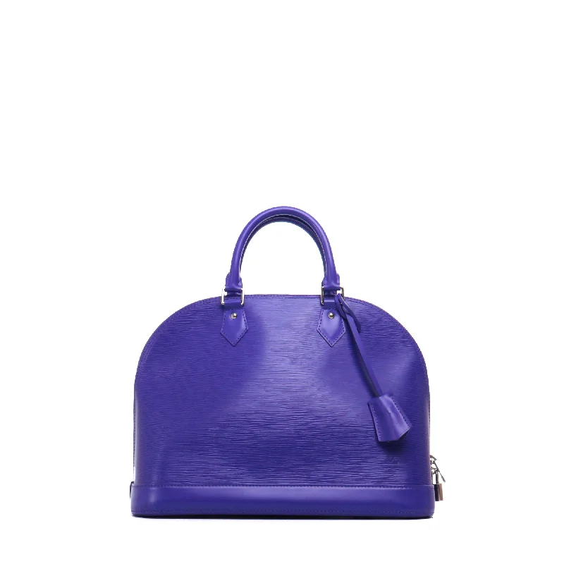 LOUIS VUITTON - Sac à main Alma Louis Vuitton en cuir épi violet édition limitée