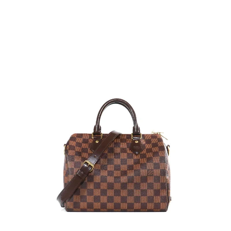 LOUIS VUITTON - Sac à bandoulière Speedy 25 Louis Vuitton en toile Damier Ébène