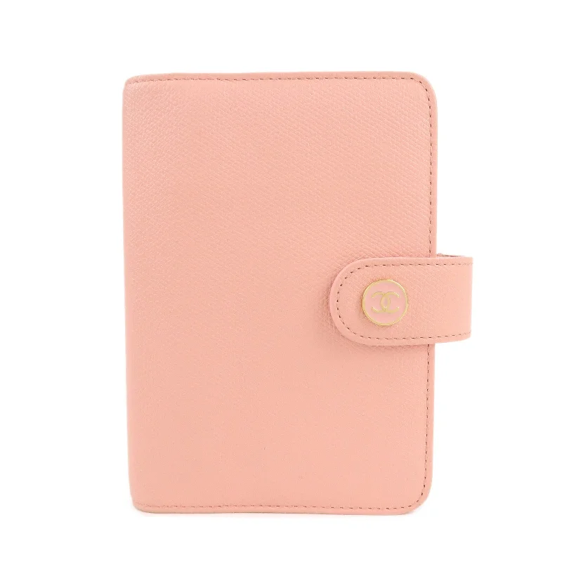 CHANEL Leather Agenda PM Planner Cover Pink