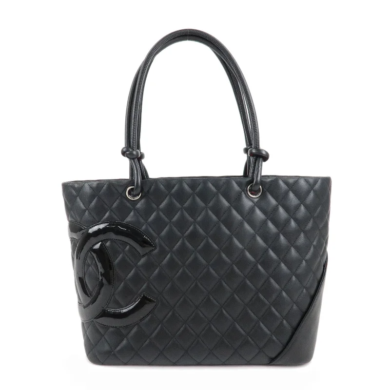 CHANEL Cambon Line Lambskin COCO Mark Large Tote Bag A25169