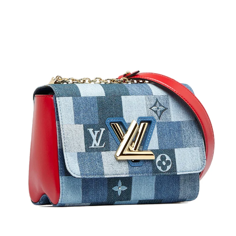 Louis Vuitton Damier Denim Patchwork Twist MM (HeRXdW)