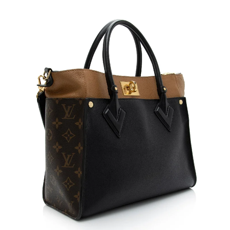 Louis Vuitton Calfskin Monogram Canvas On My Side MM Tote (RiHqE0)