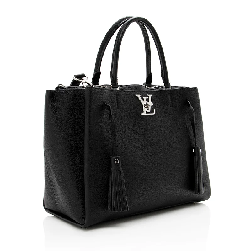 Louis Vuitton Calfskin Lockmeto Tote (15895)