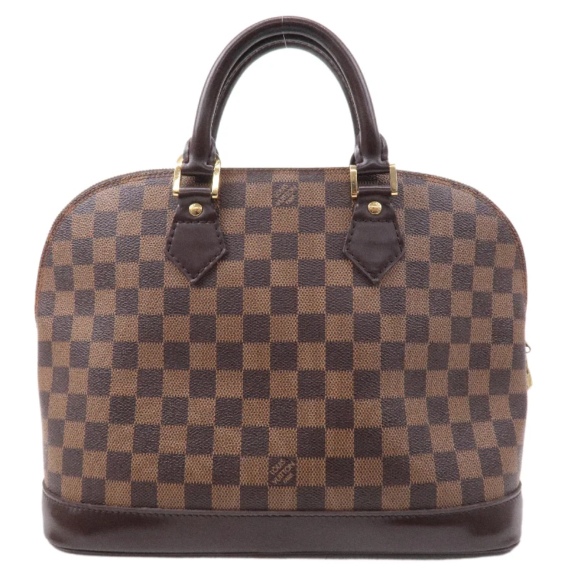 Louis Vuitton Damier Ebene Alma Hand Bag Brown N51131