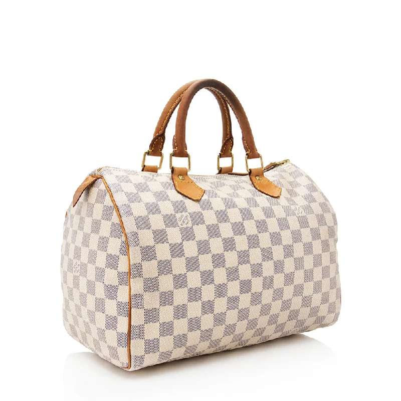 Louis Vuitton Damier Azur Speedy 30 Satchel (18643)