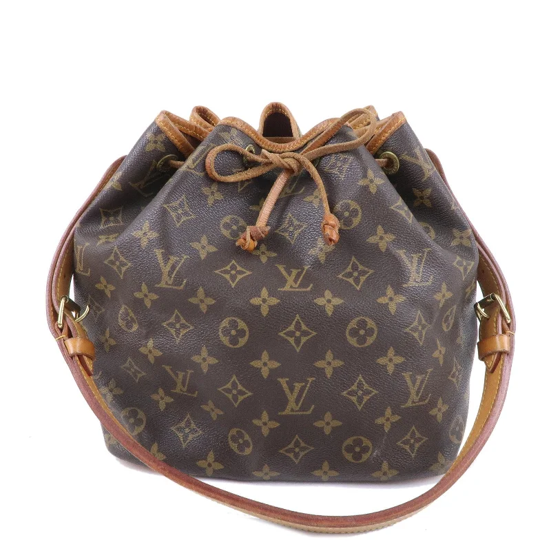 Louis Vuitton Monogram Petit Noe Shoulder Bag Brown M42226