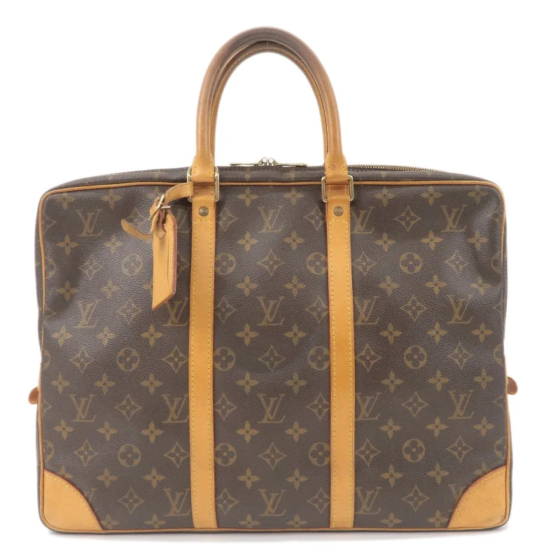 Louis Vuitton Monogram Porte Documents Voyage Hand Bag M53361