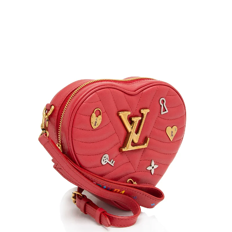 Louis Vuitton Calfskin New Wave Love Lock Heart Shoulder Bag (Hlhzwe)