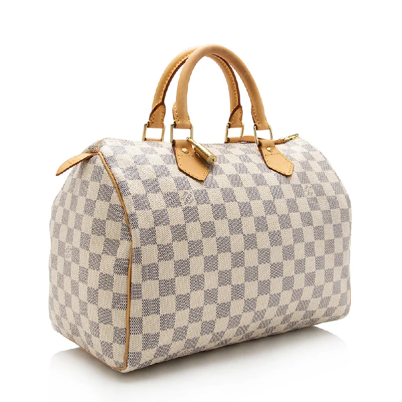 Louis Vuitton Damier Azur Speedy 30 Satchel (15538)