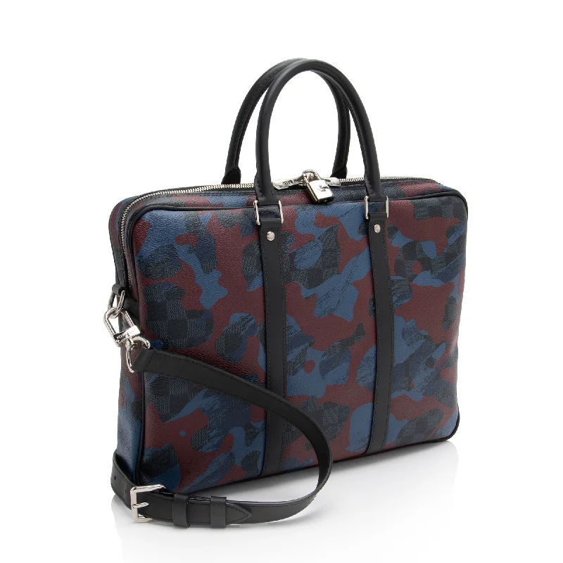 Louis Vuitton Damier Cobalt Camouflage Porte-Documents Voyage PM Bag (tktgg5)