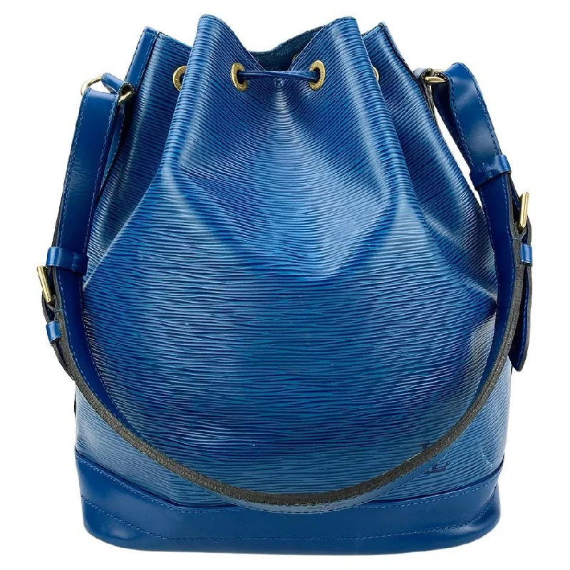 LOUIS VUITTON Blue Toldeo Epi Noe Drawstring Bucket Bag