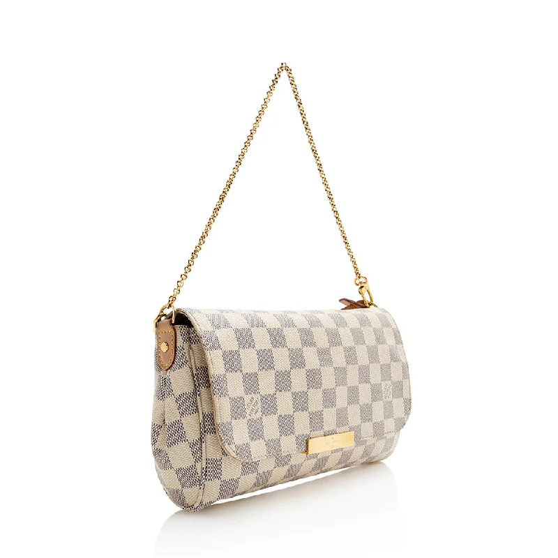 Louis Vuitton Damier Azur Favorite MM Shoulder Bag (22009)