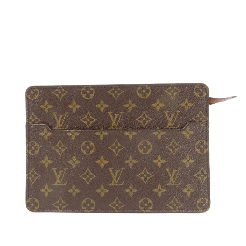 Louis Vuitton Monogram Pochette Homme Clutch Bag Brown M51795