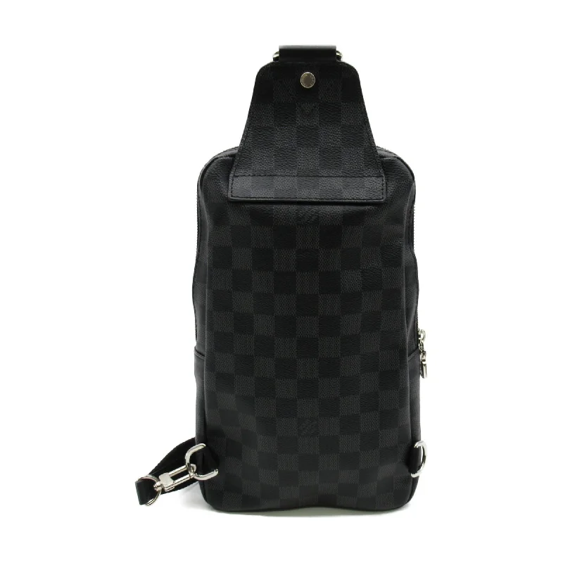 LOUIS VUITTON Avenue Sling Bag Gray Damier graphite PVC coated canvas N41719