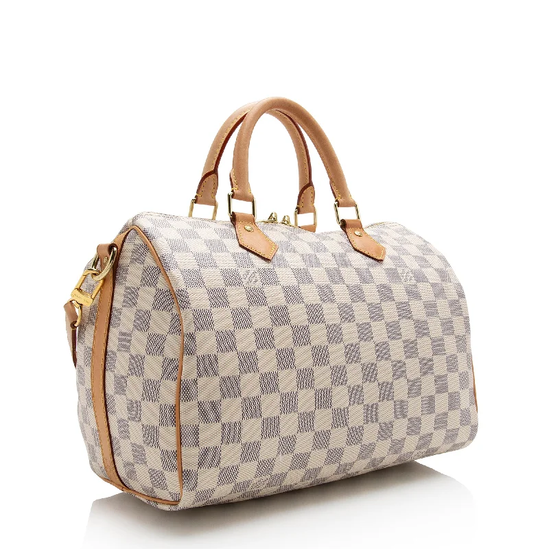 Louis Vuitton Damier Azur Speedy Bandouliere 30 Satchel (22266)