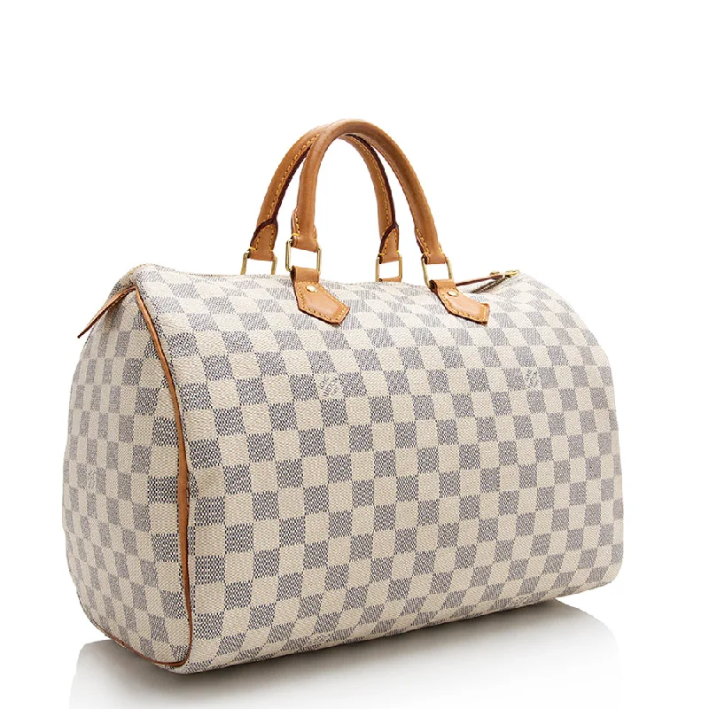 Louis Vuitton Damier Azur Speedy 35 Satchel (21907)