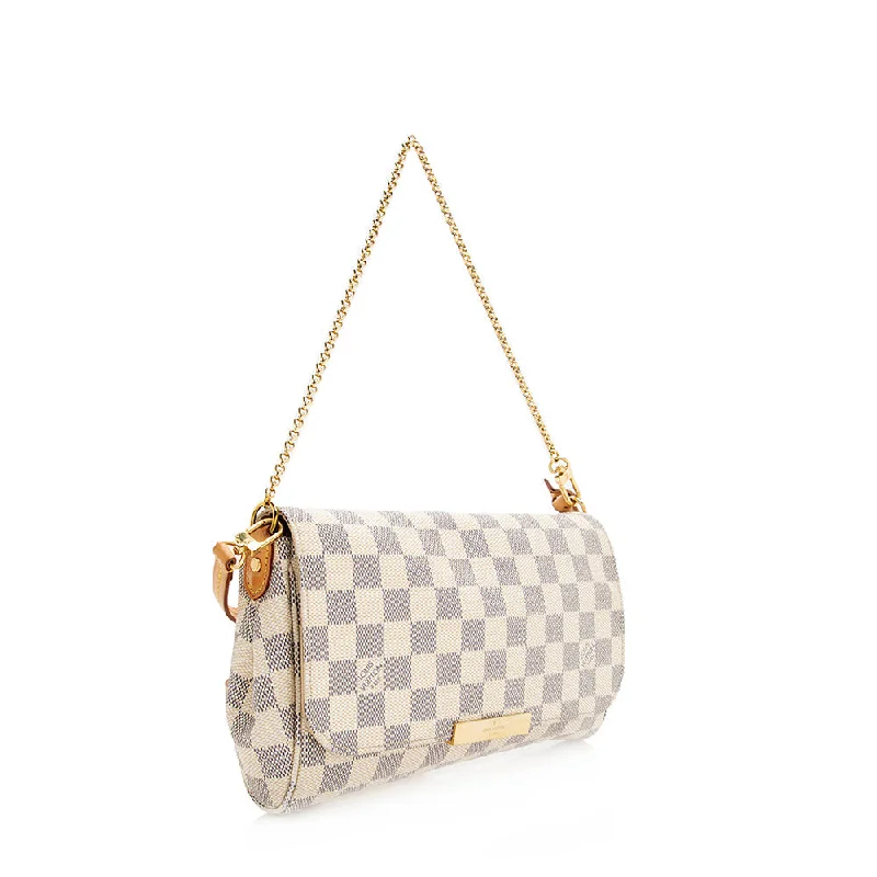 Louis Vuitton Damier Azur Favorite MM Shoulder Bag (20306)