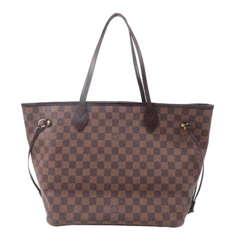 Louis Vuitton Damier Neverfull MM Tote Bag Brown N51105