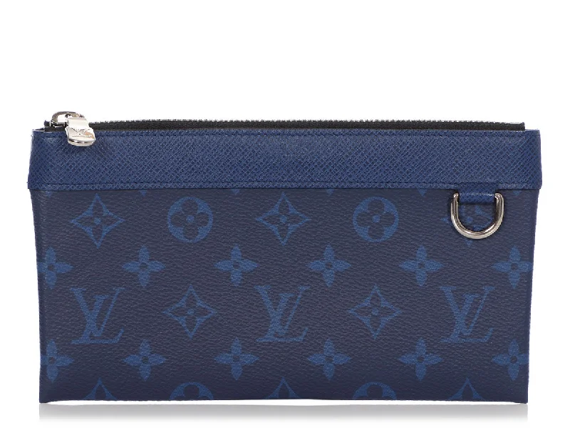 Louis Vuitton Blue Taigarama Pochette Discovery PM