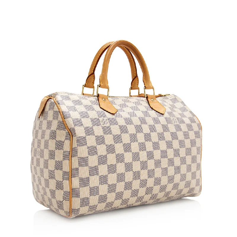 Louis Vuitton Damier Azur Speedy 30 Satchel (20907)